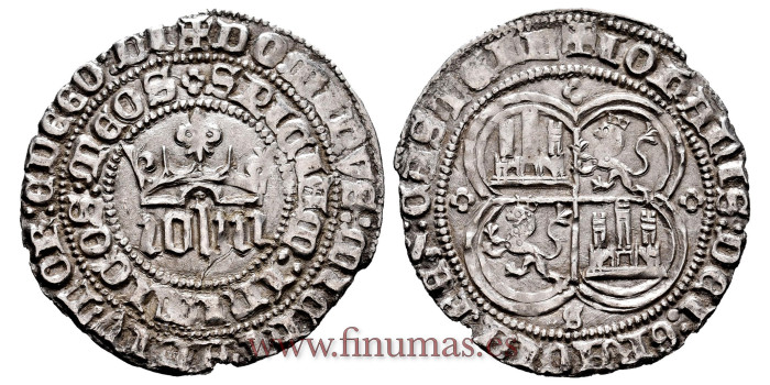 JOHN I of CASTILLA Y LEON 1379/1390 ROYAL SEVILLE. SILVER