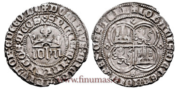 JOHN I of CASTILLA Y LEON 1379/1390 ROYAL SEVILLE. SILVER