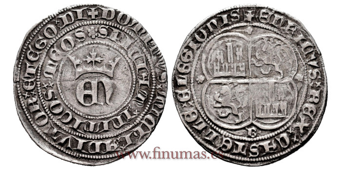 ENRIQUE II de CASTILLA  1368/1379 .-  REAL BURGOS. PLATA
