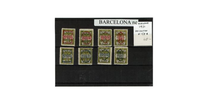 BARCELONA, 1931,Unissued No. 01/8 * with hinges