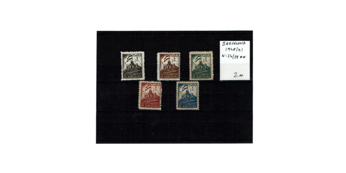 BARCELONA, 1940/41, No. 24/28 * * without hinge