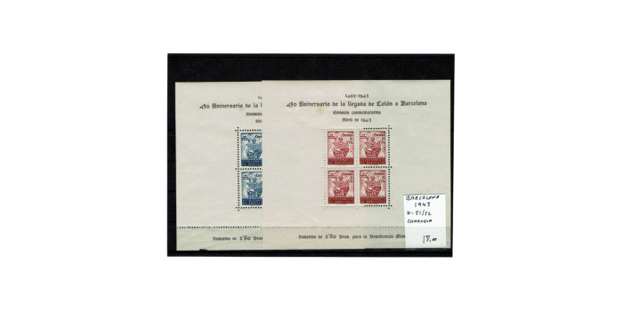 BARCELONA, 1943, No. 51/52 * with hinges