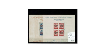 BARCELONA, 1943, No. 53/54 * with altered rubber hinges