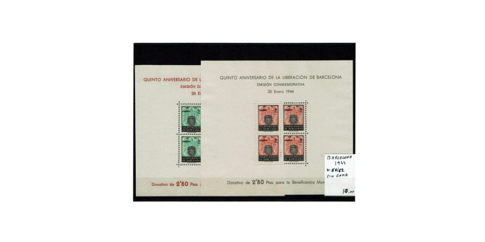 BARCELONA, 1944, Nº 60/61 nuevo sin goma