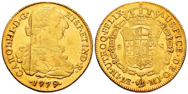 Cy12102.-CARLOS III - 8 Escudos 1779 Lima M.J. SC- B.O