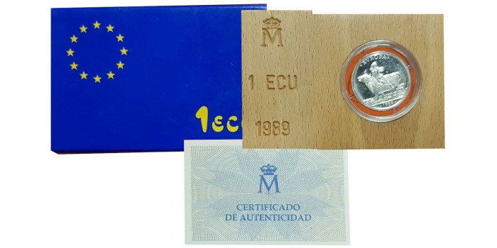 1989 - 1 ECU 1989 RAPTO DE EUROPA - PLATA