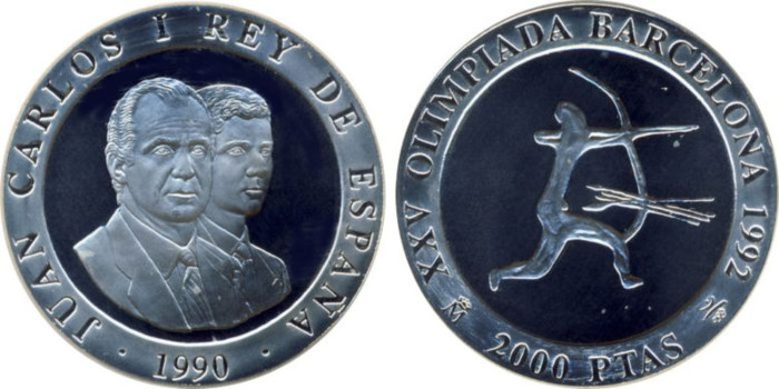 1990 - 2000 PESETAS  BARCELONA '92 "ARQUERO PREHISTORICO"