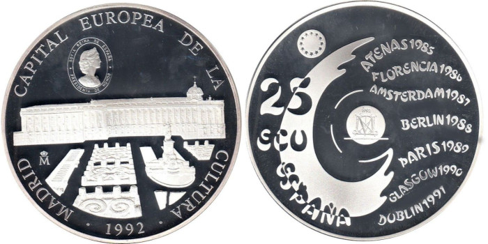 1992 - 25 ECU / CINCUENTIN 1992 - MADRID CAPITAL CULTURA