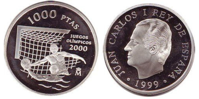 1999 - 1000 Pesetas 1999  Sidney 2000. Plata Proof. Suelta