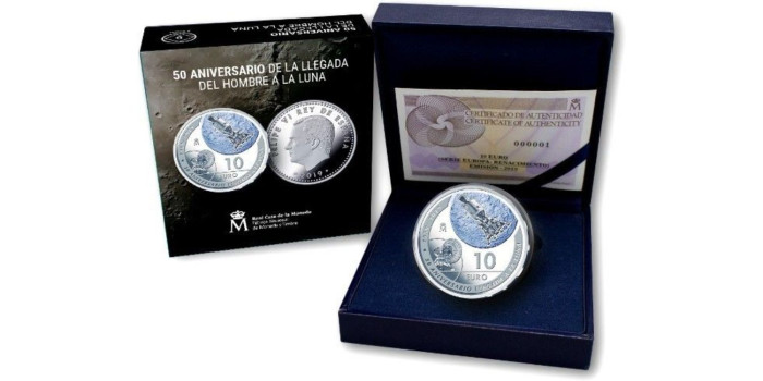 10 EUROS - 50º ANIV. LLEGADA DEL HOMBRE A LA LUNA
