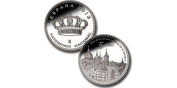 2013 - 5 € PATRIMONIO. SAN LORENZO DEL ESCORIAL. PLATA - PROOF