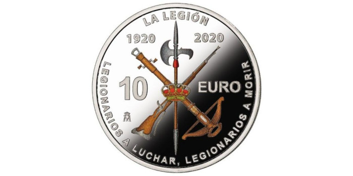 10 EUROS - CENTENARIO DE LA LEGION ESPAÑOLA. PLATA