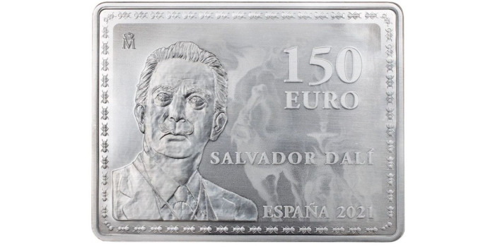 150 +10 EURO - SALVADOR DALI 2021. PLATA - COLOR
