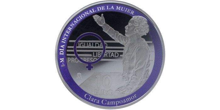 10 EUROS - 8 DE MARZO-DÍA DE LA MUJER- HOMENAJE CLARA CAMPOAMOR