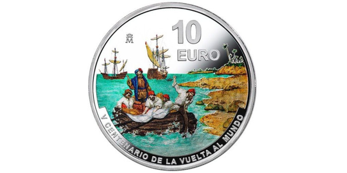 10 Euros - 8 Reales V Centenario Vuelta al Mundo. Especias. Plata - Proof 2021