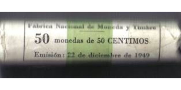 FB064  50 CENTIMOS 1949/62 S.C. Cartucho original 50 piezas