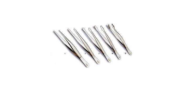 PINZA PUNTA PLANA CURVA 120mm