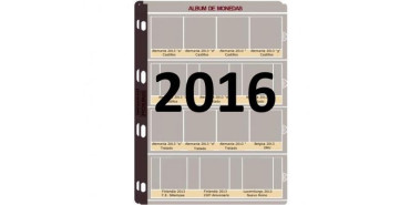 JUEGO HOJAS PREIMPRESAS 2 EUROS CONM. 2016 PRONUMAS