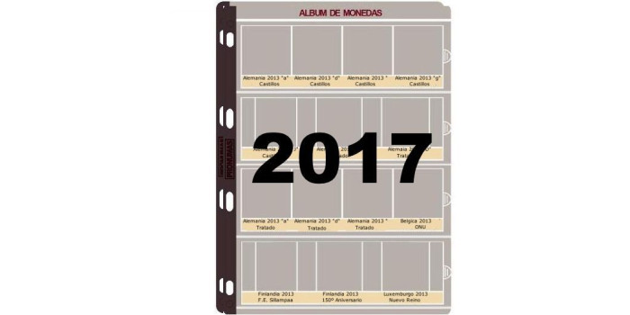 JUEGO HOJAS PREIMPRESAS 2 EUROS CONM. 2017 PRONUMAS