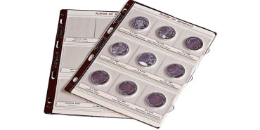 JUEGO HOJAS MONEDAS 2000 PESETAS y 12 EUROS PLATA PRONUMAS