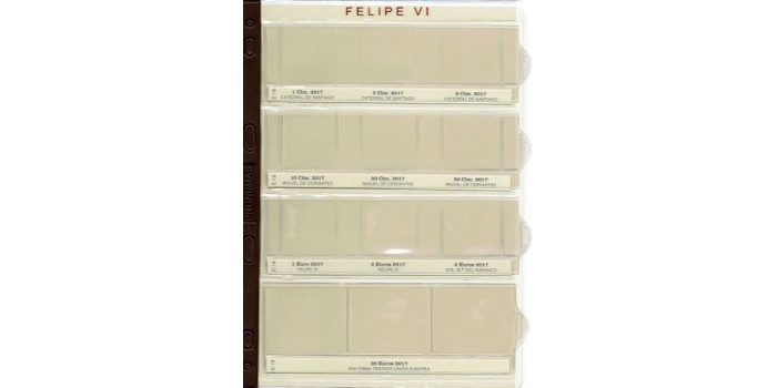 E19. HOJA PRONUMAS FELIPE VI EUROS 2017