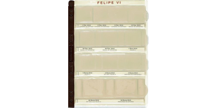E20. HOJA PRONUMAS FELIPE VI EUROS 2018