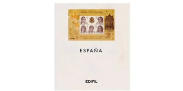 EDIFIL BLOQUE 1984/1988. JUAN CARLOS I - MONTADO CON FILOESTUCHES