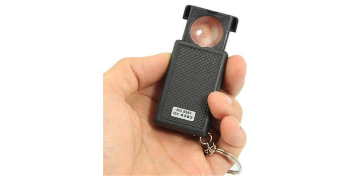LUPA BOLSILLO PLEGABLE 45X -LED