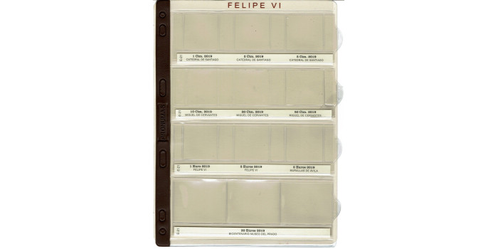 E21. HOJA PRONUMAS FELIPE VI EUROS 2019