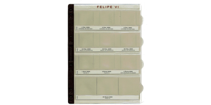 E22. HOJA PRONUMAS FELIPE VI EUROS 2020