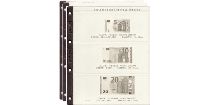 JUEGO HOJAS BILLETES PRONUMAS EUROS - NUEVO DISEÑO 2014