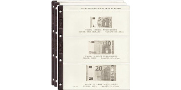 JUEGO HOJAS BILLETES PRONUMAS EUROS - NUEVO DISEÑO 2014