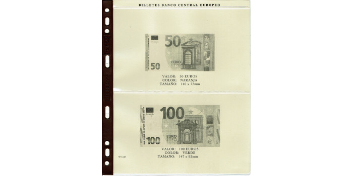 JUEGO HOJAS BILLETES PRONUMAS EUROS - NUEVO DISEÑO 2014