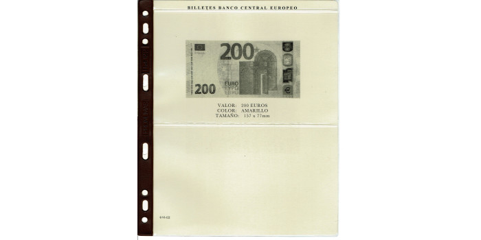 JUEGO HOJAS BILLETES PRONUMAS EUROS - NUEVO DISEÑO 2014