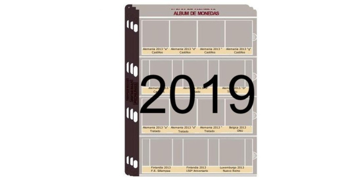 JUEGO HOJAS PREIMPRESAS 2 EUROS CONM. 2019 PRONUMAS