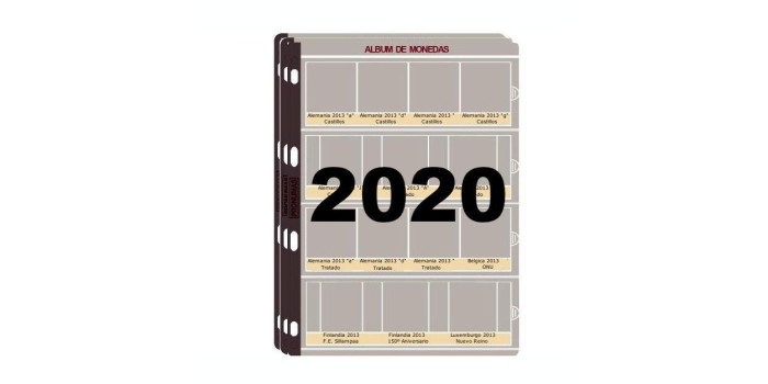 JUEGO HOJAS PREIMPRESAS 2 EUROS CONM. 2020 PRONUMAS
