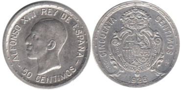 Cy16670H.-ALFONSO XIII - 50 Céntimos 1926 PCS, EBC