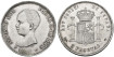 Cy16695G.-ALFONSO XIII - 5 Pesetas 1889/18-89 MPM. EBC