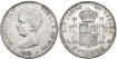 Cy16699H.- ALFONSO XIII - 5 Pesetas 1892 PGM "PELON"- EBC