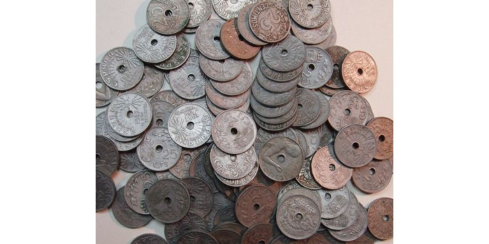 LOTE 0.25 ctm 1937 - 50 piezas usadas