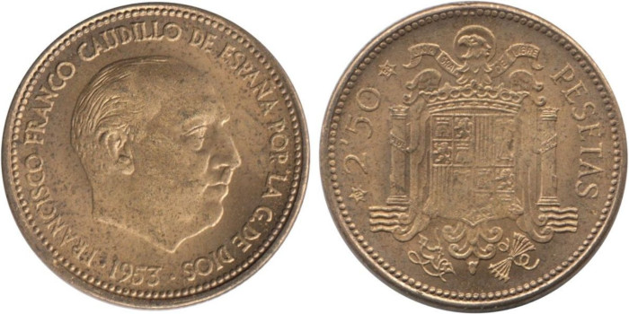 Cy16881K.- 2,50 Pts 1953/54 SC