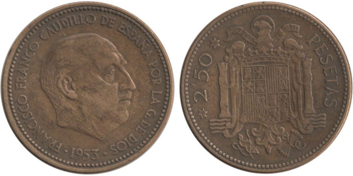 Cy16882E.- 2,50 Pts 1953/56 MBC