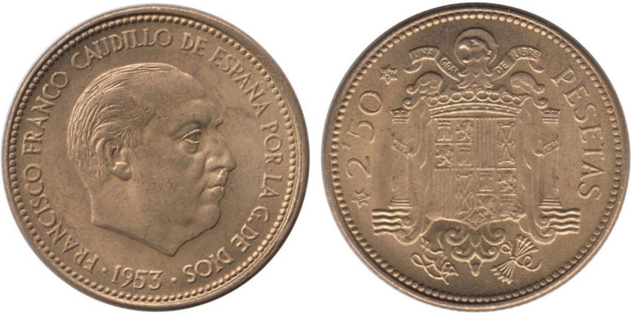 Cy16882K.- 2,50 Pts 1953/56 SC