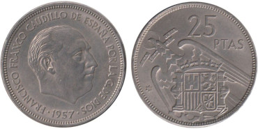 Cy16913H.- 25 Pts 1957/64 EBC