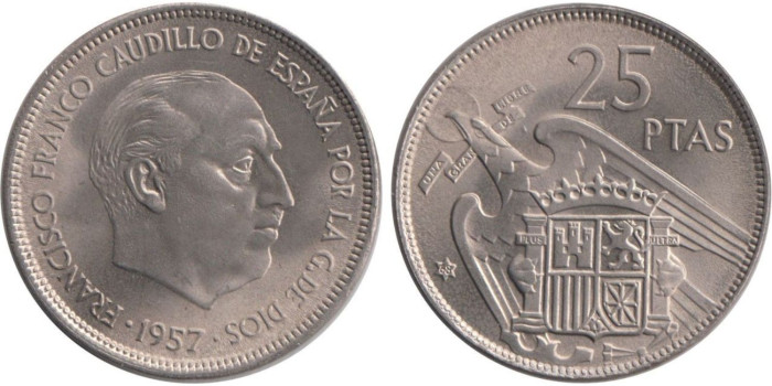 Cy16917K.- 25 Pts 1957/68 SC