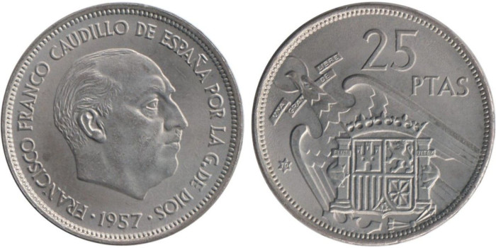 Cy16919K.- 25 Pts 1957/70 SC