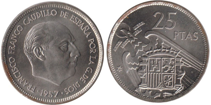 Cy16923K.- 25 Pts 1957/74 SC