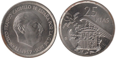 Cy16923K.- 25 Pts 1957/74 SC