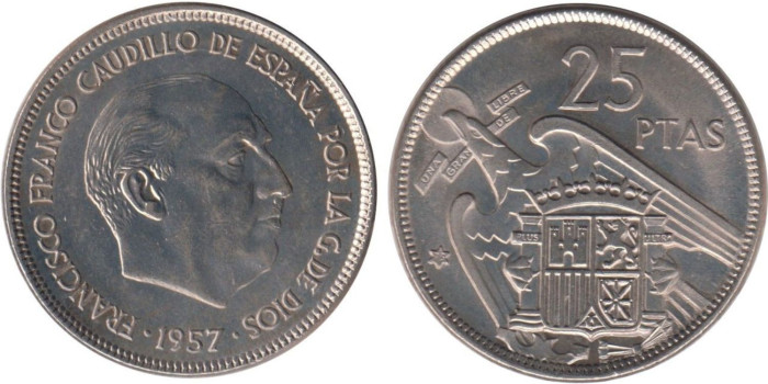 Cy16924K.- 25 Pts 1957/75 SC