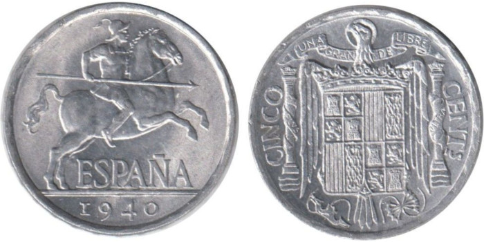 Cy16816L.- 5 Ctm 1940 SC